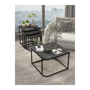 USLUCAN ALIŞVERİŞ Orta Sehpa Ve Zigon Sehpa Damla Bendir