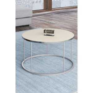 USLUCAN ALIŞVERİŞ ORTA SEHPA VE ZİGON SEHPA TERRA SET GÜMÜŞ KREM