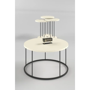 USLUCAN ALIŞVERİŞ ORTA SEHPA VE ZİGON SEHPA TERRA SET KREM