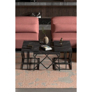 USLUCAN ALIŞVERİŞ Orta Sehpa Ve Zigon Sehpa V Lüx 5Li Set Bendir