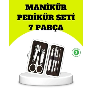 USLUCAN ALIŞVERİŞ Paslanmaz Çelik Kişisel Bakım Seti – 7 Parça