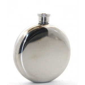 USLUCAN ALIŞVERİŞ Paslanmaz Çelik Yuvarlak 5 Oz Tekli Matara Çelik Renk