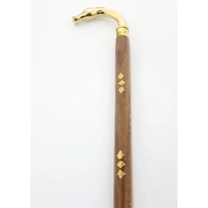 USLUCAN ALIŞVERİŞ Pirinç At Büstü Baston Model 2