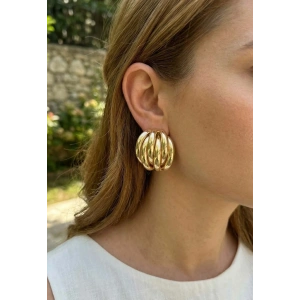 USLUCAN ALIŞVERİŞ Pirinç Gold Renk Vintage Kadın Küpe