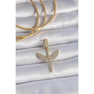 USLUCAN ALIŞVERİŞ Pirinç Gold Renk Zirkon Taşlı Mikail Model Ajda Charm