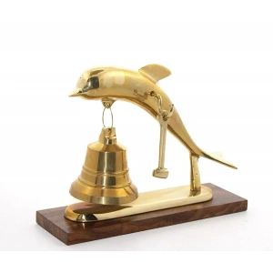 USLUCAN ALIŞVERİŞ Pirinç Yunus Balığı Tasarımlı Çan