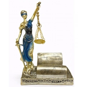 USLUCAN ALIŞVERİŞ Polyester Kartvizitli Adalet Figürü