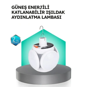 USLUCAN ALIŞVERİŞ Pratik Katlanabilir Solar LED Aydınlatma Lambası