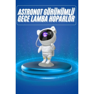 USLUCAN ALIŞVERİŞ Projeksiyon Astronot Lamba Speaker Sevimli Astronot Bluetooth Hoparlör