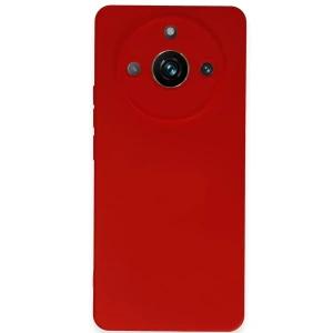 USLUCAN ALIŞVERİŞ Realme 11 Pro Kılıf Nano içi Kadife Silikon - Kırmızı