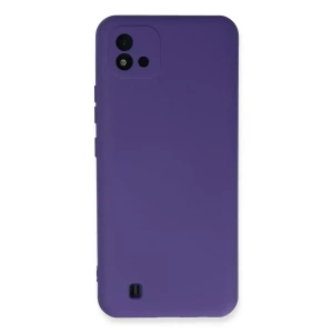 USLUCAN ALIŞVERİŞ Realme C11 2021 Kılıf Nano içi Kadife Silikon - Mor