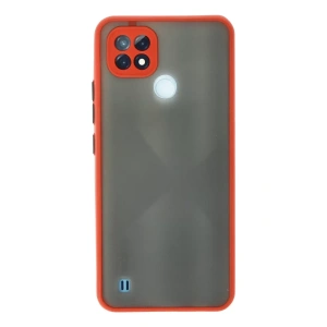 USLUCAN ALIŞVERİŞ Realme C21 Kılıf Montreal Silikon Kapak - Kırmızı