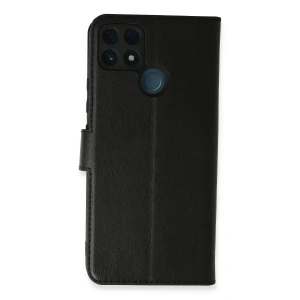 USLUCAN ALIŞVERİŞ Realme C25 Kılıf Trend S Plus Kapaklı Kılıf - Siyah