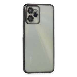 USLUCAN ALIŞVERİŞ Realme C35 Kılıf Lensli Silikon - Siyah
