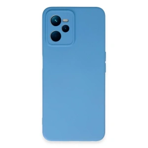 USLUCAN ALIŞVERİŞ Realme C35 Kılıf Nano içi Kadife Silikon - Mavi