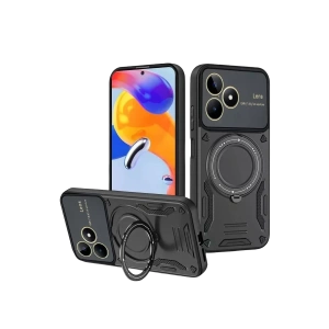 USLUCAN ALIŞVERİŞ Realme C53 Kılıf Joy Lens Standlı Kapak - Siyah