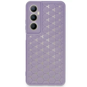 USLUCAN ALIŞVERİŞ Realme C65 Kılıf Petek Silikon Kapak - Lila