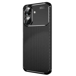 USLUCAN ALIŞVERİŞ Realme Note 60 Kılıf Auto Focus Karbon Kapak - Siyah