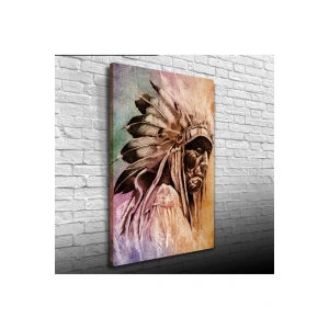 USLUCAN ALIŞVERİŞ Redskin Kızılderili Canvas Tablo (50x70)