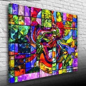 USLUCAN ALIŞVERİŞ Renklerin Dansı Soyut Çalışma Kanvas Tablo 50 x 70