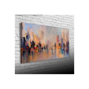 USLUCAN ALIŞVERİŞ Renkli Kayıp Şehir Canvas Tablo (60x120)