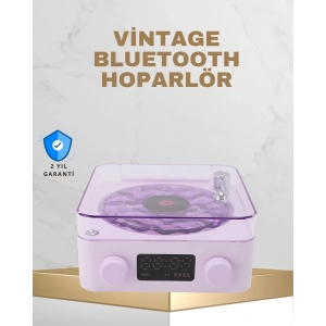 USLUCAN ALIŞVERİŞ Retro Pikap Tasarımlı Bluetooth Hoparlör – Projektörlü Şarjlı Lamba