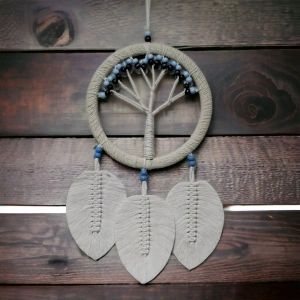 USLUCAN ALIŞVERİŞ Rüya Kovan Hayat Ağacı Dream Catcher Ekru