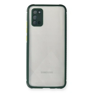 USLUCAN ALIŞVERİŞ Samsung Galaxy A02S Kılıf Miami Şeffaf Silikon - Koyu Yeşil