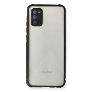 USLUCAN ALIŞVERİŞ Samsung Galaxy A02S Kılıf Miami Şeffaf Silikon - Siyah