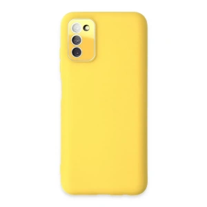 USLUCAN ALIŞVERİŞ Samsung Galaxy A03S Kılıf Lansman Glass Kapak - Sarı