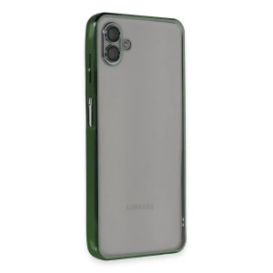 USLUCAN ALIŞVERİŞ Samsung Galaxy A04 Kılıf Lensli Silikon - Yeşil