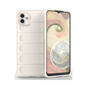 USLUCAN ALIŞVERİŞ Samsung Galaxy A04 Kılıf Optimum Silikon - Krem
