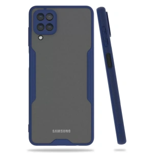 USLUCAN ALIŞVERİŞ Samsung Galaxy A22 Kılıf Platin Silikon - Lacivert