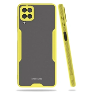 USLUCAN ALIŞVERİŞ Samsung Galaxy A22 Kılıf Platin Silikon - Sarı
