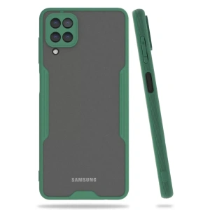 USLUCAN ALIŞVERİŞ Samsung Galaxy A22 Kılıf Platin Silikon - Yeşil
