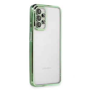 USLUCAN ALIŞVERİŞ Samsung Galaxy A23 4G Kılıf Lensli Silikon - Yeşil