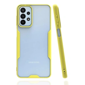 USLUCAN ALIŞVERİŞ Samsung Galaxy A23 4G Kılıf Platin Silikon - Sarı