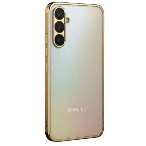 USLUCAN ALIŞVERİŞ Samsung Galaxy A34 5G Kılıf Lensli Silikon - Gold