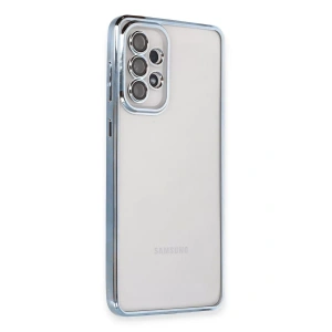 USLUCAN ALIŞVERİŞ Samsung Galaxy A53 5G Kılıf Lensli Silikon - Açık Mavi