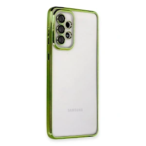 USLUCAN ALIŞVERİŞ Samsung Galaxy A53 5G Kılıf Lensli Silikon - Yeşil