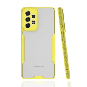 USLUCAN ALIŞVERİŞ Samsung Galaxy A53 5G Kılıf Platin Silikon - Sarı
