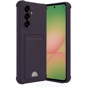 USLUCAN ALIŞVERİŞ Samsung Galaxy A55 5G Kılıf Kelvin Kartvizitli Silikon - Derin Mor