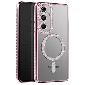 USLUCAN ALIŞVERİŞ Samsung Galaxy A57 5G Joke Simli Magneticsafe Kılıf - Pembe
