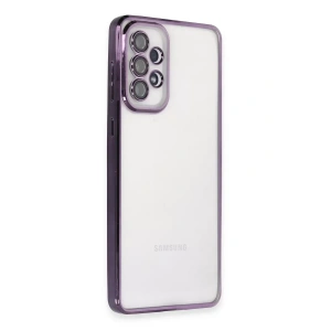 USLUCAN ALIŞVERİŞ Samsung Galaxy A73 5G Kılıf Lensli Silikon - Mor