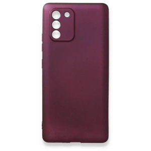 USLUCAN ALIŞVERİŞ Samsung Galaxy A91 / S10 Lite Kılıf First Silikon - Mürdüm