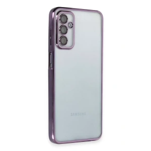 USLUCAN ALIŞVERİŞ Samsung Galaxy M23 Kılıf Lensli Silikon - Mor