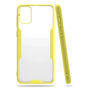 USLUCAN ALIŞVERİŞ Samsung Galaxy M31 Kılıf Platin Silikon - Sarı