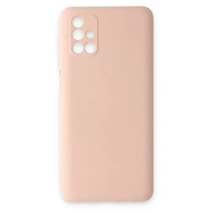 USLUCAN ALIŞVERİŞ Samsung Galaxy M31S Kılıf Nano içi Kadife Silikon - Pudra