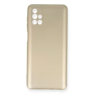 USLUCAN ALIŞVERİŞ Samsung Galaxy M51 Kılıf First Silikon - Gold