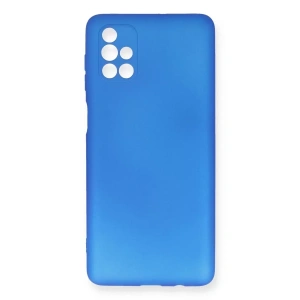 USLUCAN ALIŞVERİŞ Samsung Galaxy M51 Kılıf First Silikon - Mavi